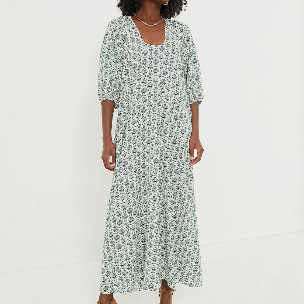 Tuckernuck Hyacinth House - Green Leaves Laurel Maxi Dress - XS